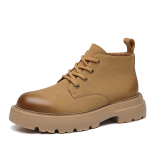 马丁靴男冬季男鞋加绒保暖棉鞋真皮靴子高帮休闲皮鞋潮流百搭男靴