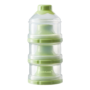 乐扣乐扣奶粉盒便携外出分装盒大容量多层外带盒子宝宝米粉储存罐