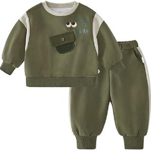 jellybaby男童运动套装儿童卫衣组合装中小童童装潮宝宝春装男宝