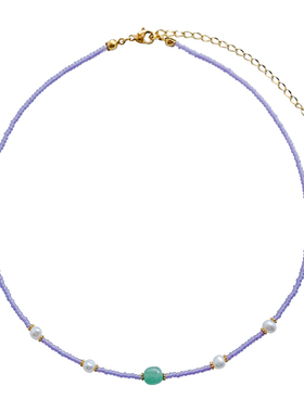 原创小众国风新中式天然石项链