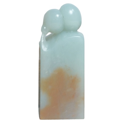 蓝色石料篆刻印章云南天青石