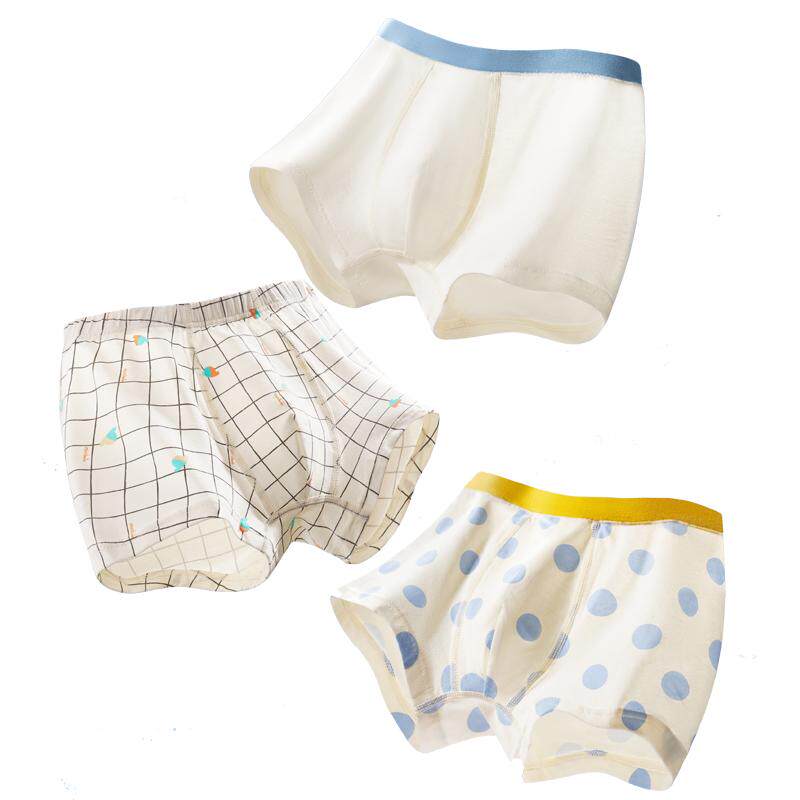【3条装】迷你巴拉儿童内裤男童宝宝内裤纯棉透气不夹pp四角短裤