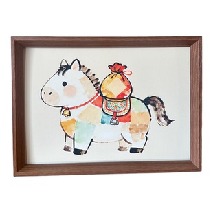 2026新款马年空白手写diy卡纸摆台画框书法文创微喷书画卡纸书法