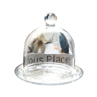 香薰蜡烛玻璃钟罩家居饰品装饰摆件灭烛器简约透明玻璃ins托盘