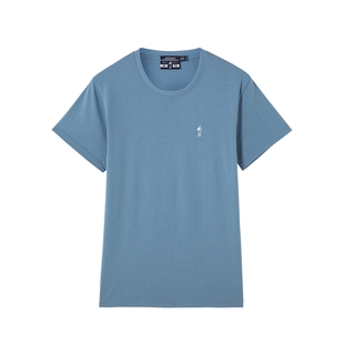 Jockey夏季男士t恤睡衣男短袖纯棉凉感科技圆领修身汗衫运动上衣