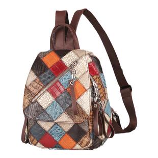 背包女士新款双肩包时尚真皮设计感小众轻便旅游通勤大容量书包