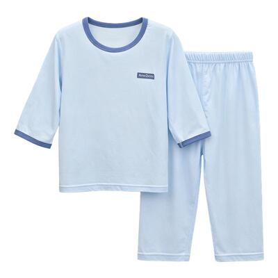 红豆儿童睡衣男童女童家居服夏季新款莱赛尔七分袖家居服睡衣套装