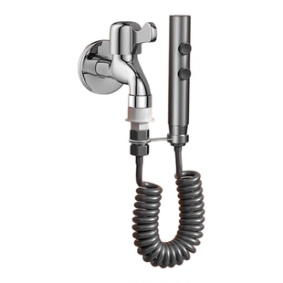 JOWMO/牧王马桶增压喷枪水龙头厕所一进二出角阀冲水枪伴侣伸缩管