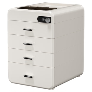 带锁收纳箱抽屉式贵重物品证件储物箱桌面密码收纳柜隐私A4文件盒