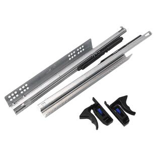 海蒂诗托底阻尼轨全拉缓冲阻尼抽屉轨道导轨滑道托底滑轨重型隐藏