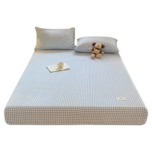 加绒牛奶绒床笠单件秋冬加厚珊瑚绒床单三件套毛绒床垫保护罩单人