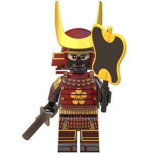 中古日本武士盔甲浪人铠甲WM6090第三方拼装积木人仔玩具