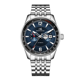 上海手表商务日历自动机械表大表盘防水夜光表官方新款男腕表6027