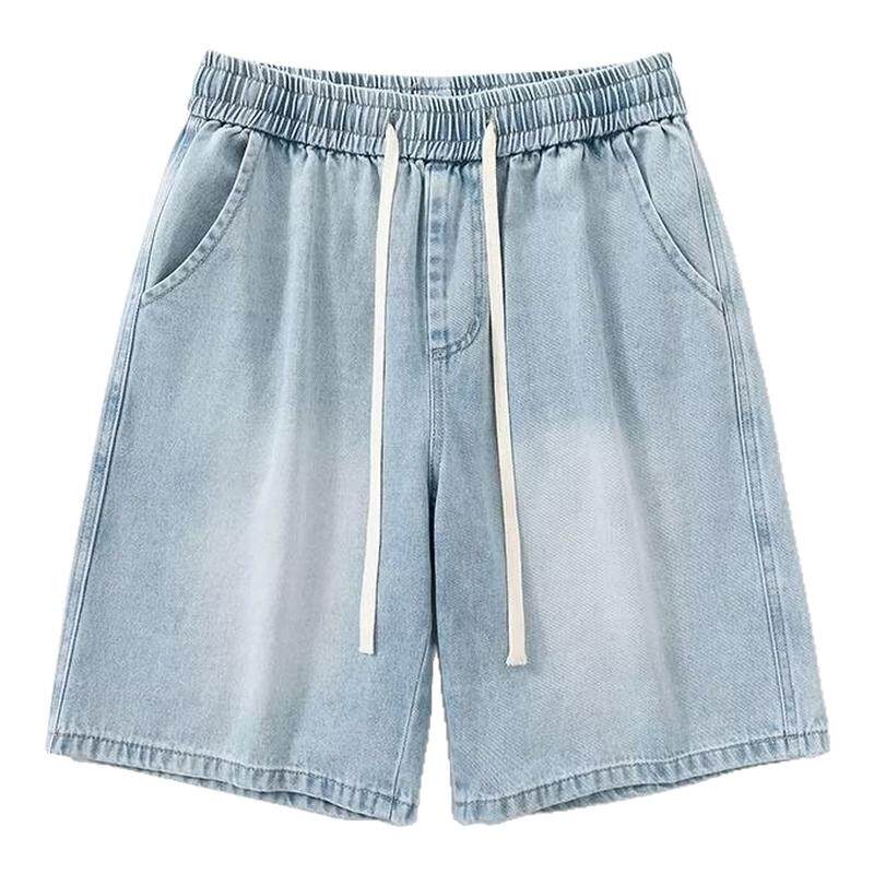 美式牛仔短裤夏季做旧中裤潮牌男生裤子潮流男款百搭休闲热销舒适