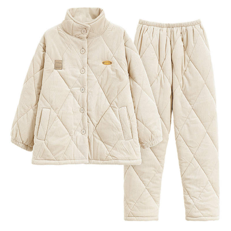 芬腾正品冬季新款夹棉情侣家居服