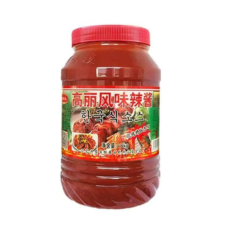 龙母山庄鲜味族高丽王风味辣酱韩式烧烤配方烤肉拌饭辣酱1800克