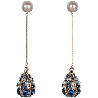 巴洛克复古风耳环女的显脸瘦流苏