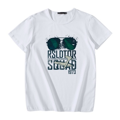 凉感顺滑弹力纯棉宽松大码男短袖