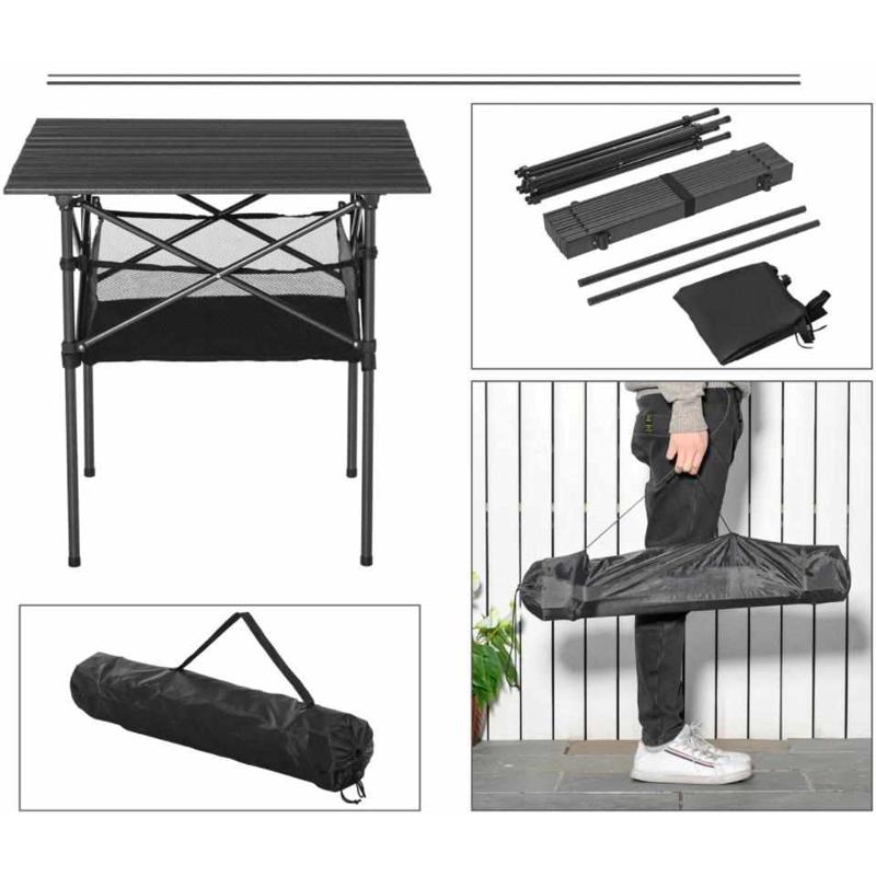 户外折叠桌便携式长方形野餐烧烤露营桌超轻简易铝合金摆摊桌子