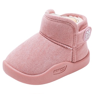 【自营】巴布豆男童雪地靴加厚冬季女童宝宝雪地靴加绒鞋男宝女宝