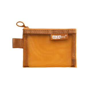 三年二班 复古色透明网纱收纳袋零钱包手袋收纳包小包公交卡包口红随身旅行便携袋身份证件数据线迷你文件袋