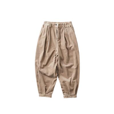 女式纯棉灯芯绒九分保暖气球裤