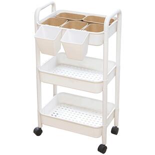 宿舍好物挂篮小推车零食架子收纳盒可移动落地带轮合租神器置物架
