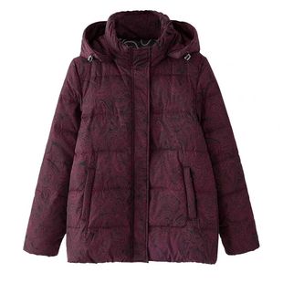 反季中老年人羽绒服女短款白鸭绒加肥加大妈妈装加厚中款大码女装