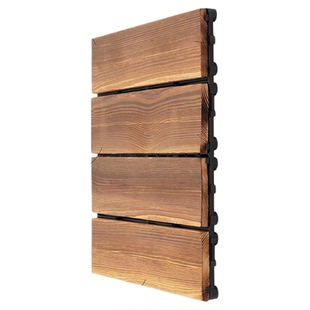 户外阳台碳化防腐木拼接卡扣实木地板花园自己铺庭院地面铺设改造