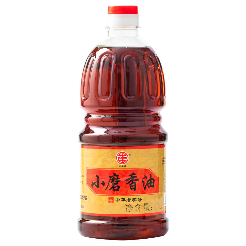 中华老字号山东崔字牌小磨香油芝麻油凉拌调馅煲汤油碟家用1L桶装