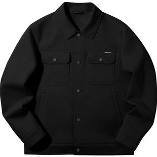 HLA/海澜之家cleanfit夹克25秋季新翻领条纹肌理外套男