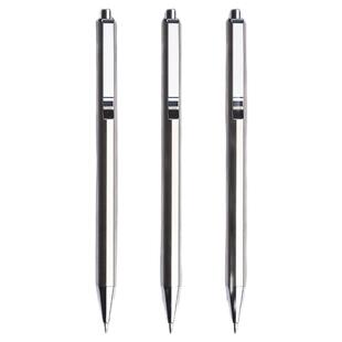 晨光全金属按动中性笔重手感水笔学生用碳素笔黑色0.5按动式签字笔商务高档高颜值低重心铁笔杆按压式圆珠笔