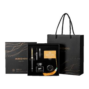 HERO英雄钢笔官方正品1531高颜值商务送礼办公高档套装男士成人美工办公书法学生练字专用定制免费刻字旗舰店