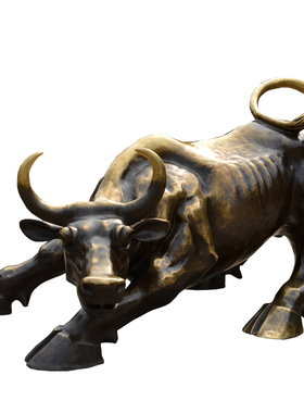 定制玻璃钢牛雕塑广场厂家仿铜