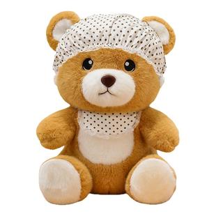 呆萌蜜蜂发卡变装狗熊波点帽子软萌泰迪熊大熊情人节送男女友礼物