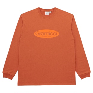 【26春】GRAMICCI小野人男女同款复古椭圆形图案长袖T恤G6SU-T093
