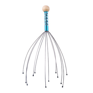 八爪鱼头部按摩器 手动抓头神器头顶穴位经络梳 头抓器头皮痒痒挠