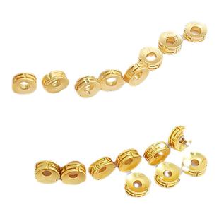 18k包金保色配件万字隔珠隔片车轮珠垫片diy手链项链串珠散珠配珠