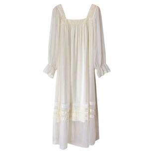 BIEN法式睡裙女春秋季甜美可爱仙女公主风宫廷纯欲家居服新娘晨袍