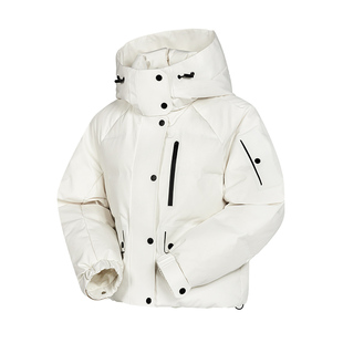 ROYALWAY羽绒服鸭绒短款女连帽立领90绒冬季防风保暖外套休闲百搭