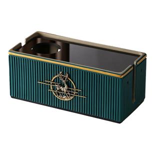 创意轻奢电源线插排收纳盒桌面大号电视柜装饰遮挡盒路由器置物架