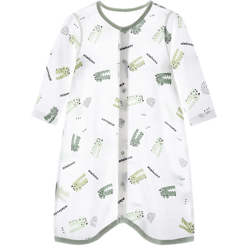 婴儿睡袍夏季睡衣宝宝空调服长袖薄款衣服纯棉男女婴幼儿睡裙夏装