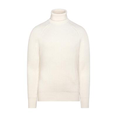 Suitsupply米白色羊毛高领毛衣