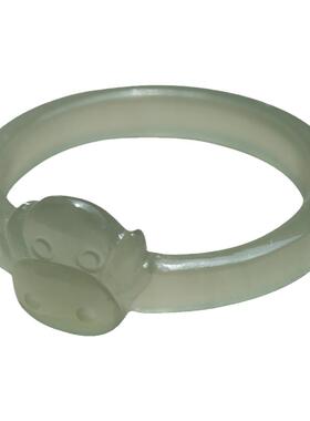 礼物手工雕刻戒指三合天然和田玉