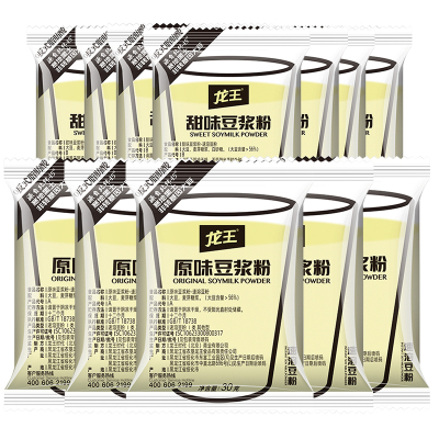 龙王豆浆粉小袋原味甜味黑豆早餐