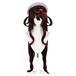 ND家】胡桃 宿雪桃红皮肤 原神 角色款cos假发 头皮顶