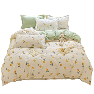 纯棉被套单件180x200x230单人学生宿舍春夏季100全棉斜纹被罩1.5