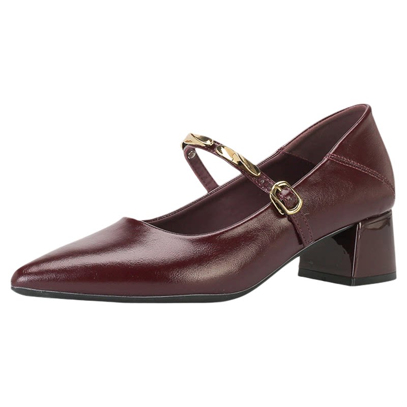 ��ͷ������ЬŮ ��Ƥ���׸߸���Ь �ƺ�ɫ 5cm 33 98Ԫ