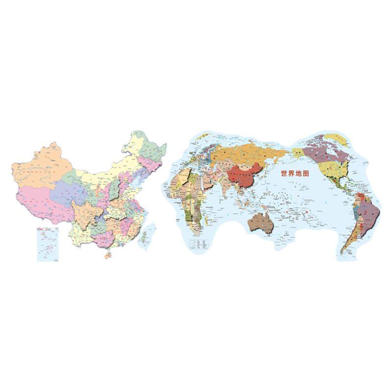 QICHO客厅双联地图装饰画