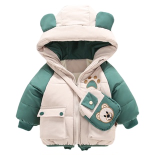 宝宝棉衣外套秋冬男童棉袄小童棉服加厚儿童冬装洋气一岁婴儿衣服